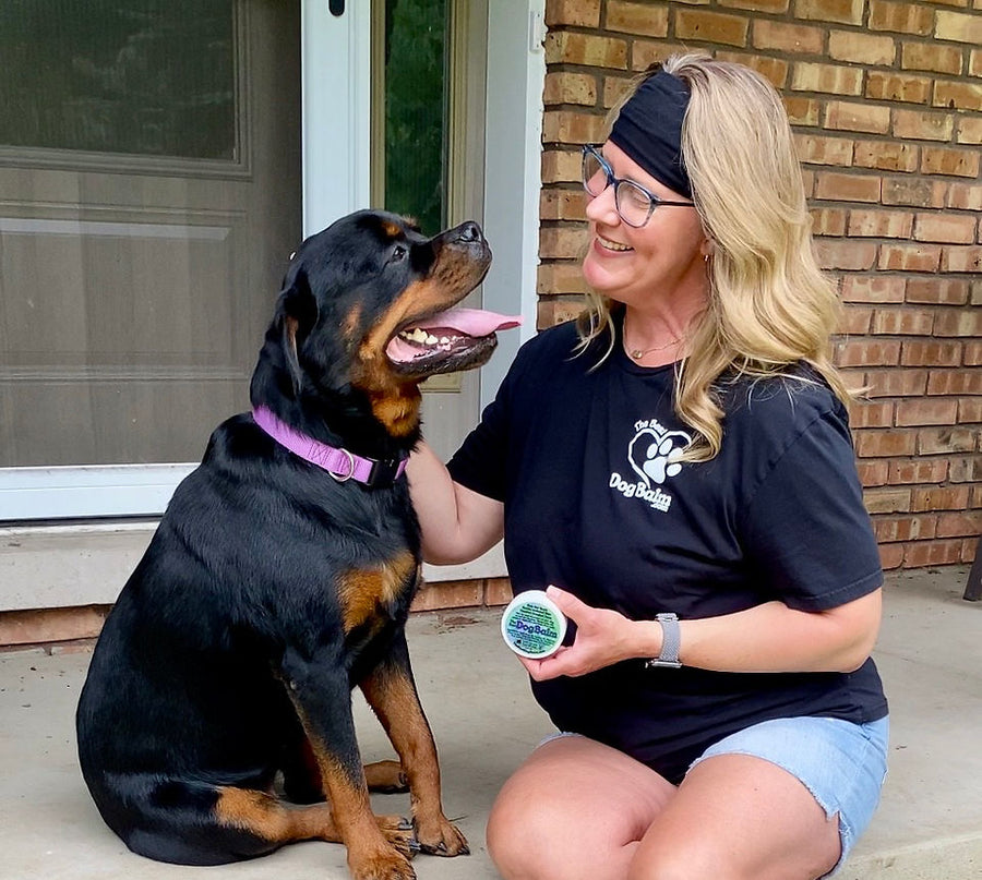 Jenny with Nova and The Best Dog Balm
